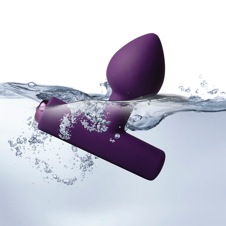 ROCKS-OFF - MINI BAGUETTE RECHARGEABLE 16 FONCTIONS ROSE PIVOINE