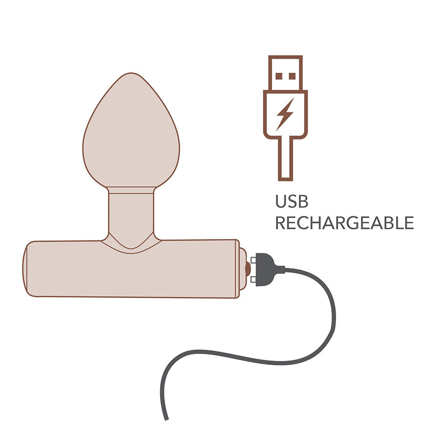 ROCKS-OFF - MINI BAGUETTE RECHARGEABLE 16 FONCTIONS ROSE PIVOINE