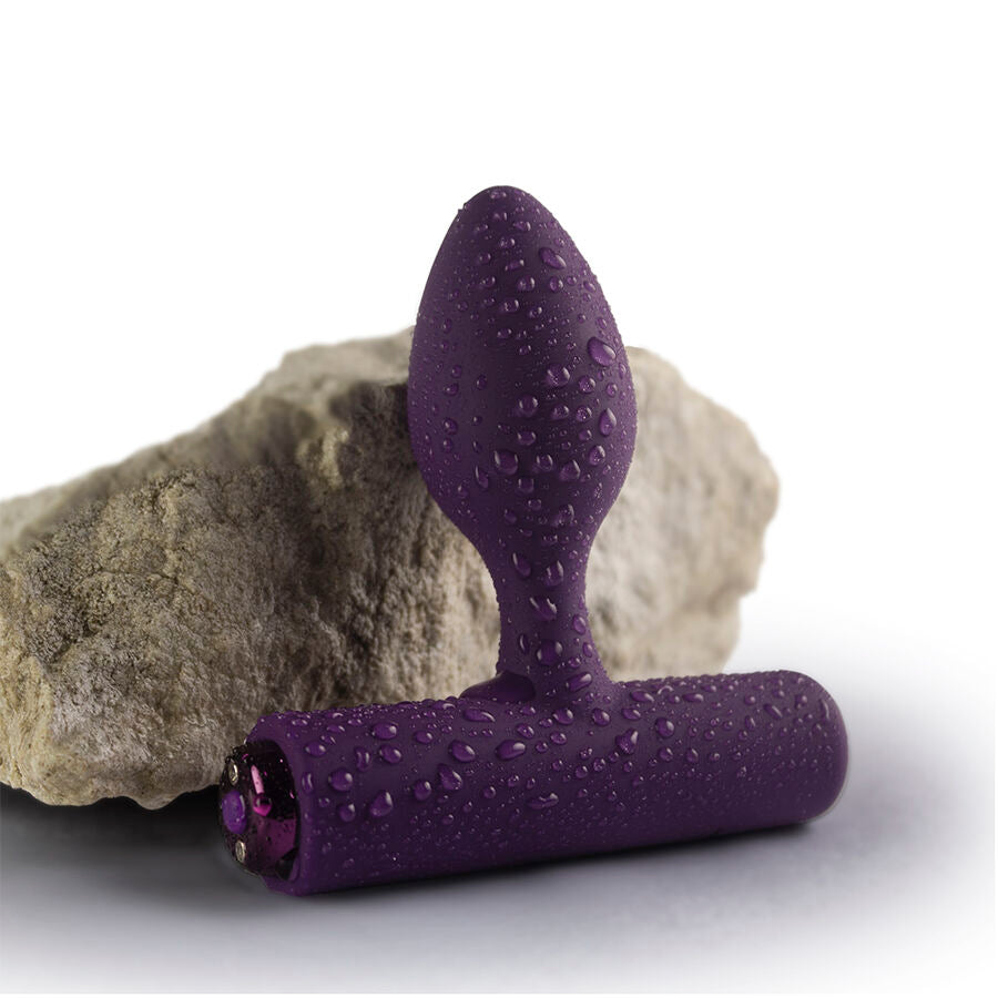 ROCKS-OFF - MINI BAGUETTE RECHARGEABLE 16 FONCTIONS ROSE PIVOINE