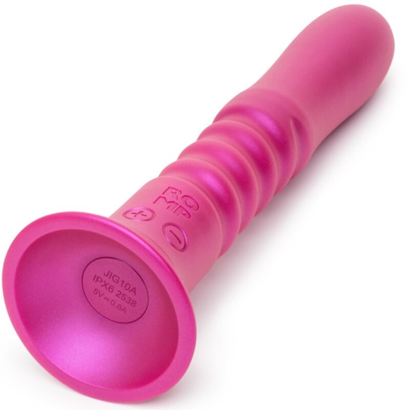 ROMP - JIGGLE VIBRATEUR À VENTOUSE ROSE, AVEC MOUVEMENTS DE HAUT EN BAS