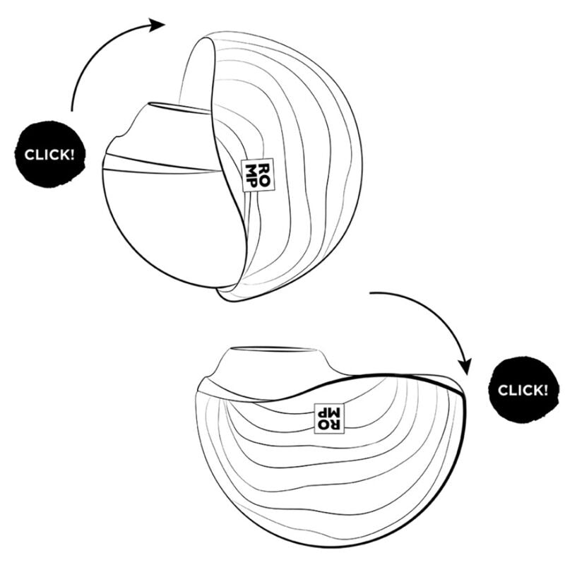 ROMP - ANTITUDE DE SUCCION CLITORIELLE ROTATIVE AVEC OUVERTURE ET FERMETURE ROTATIVES