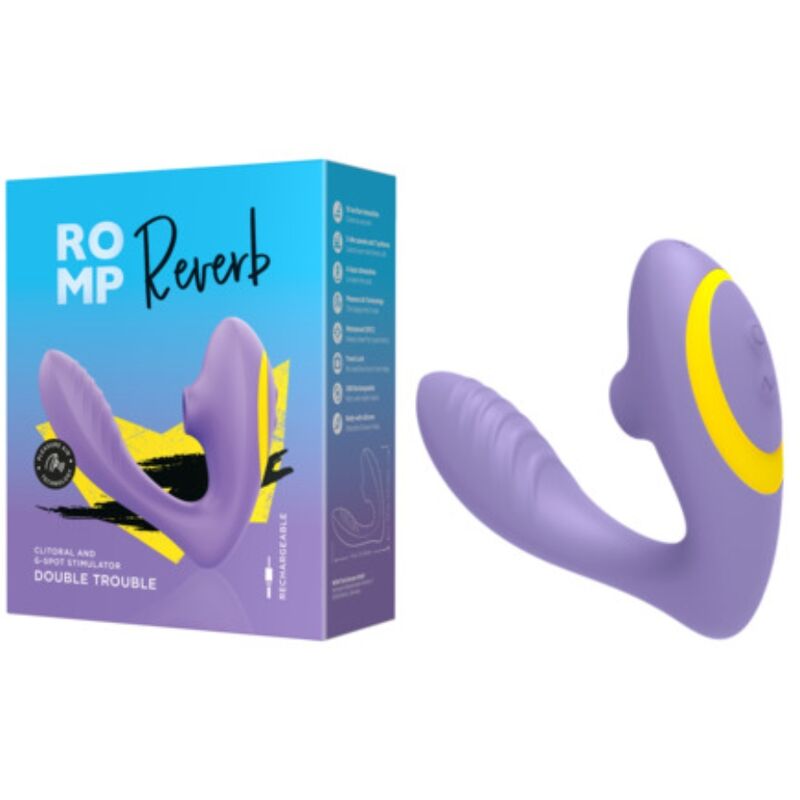 ROMP - REVERB STIMULATEUR DE POINT G ET APPAREIL DE SUCCION CLITORIALE REVERB VIOLETTE
