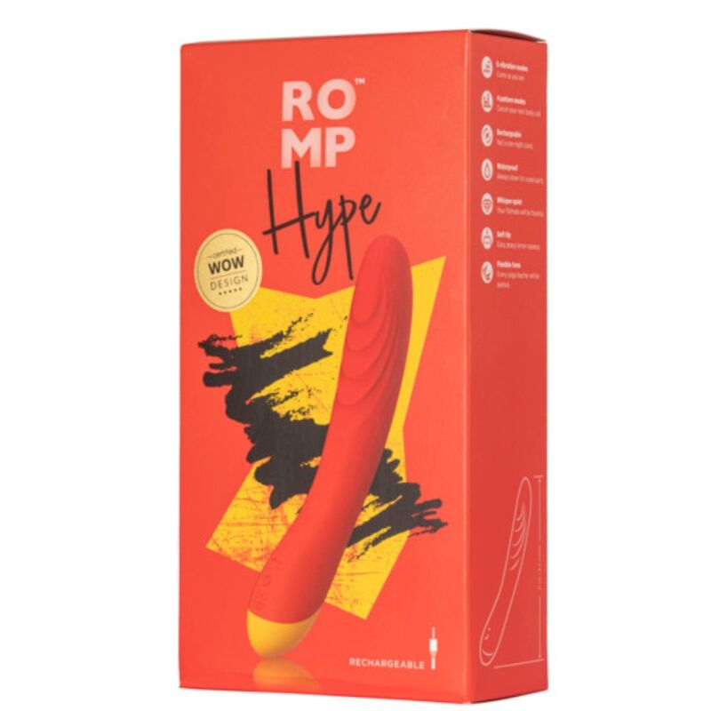 ROMP - HYPE VIBRATEUR MULTIFONCTIONS POINT G ROUGE