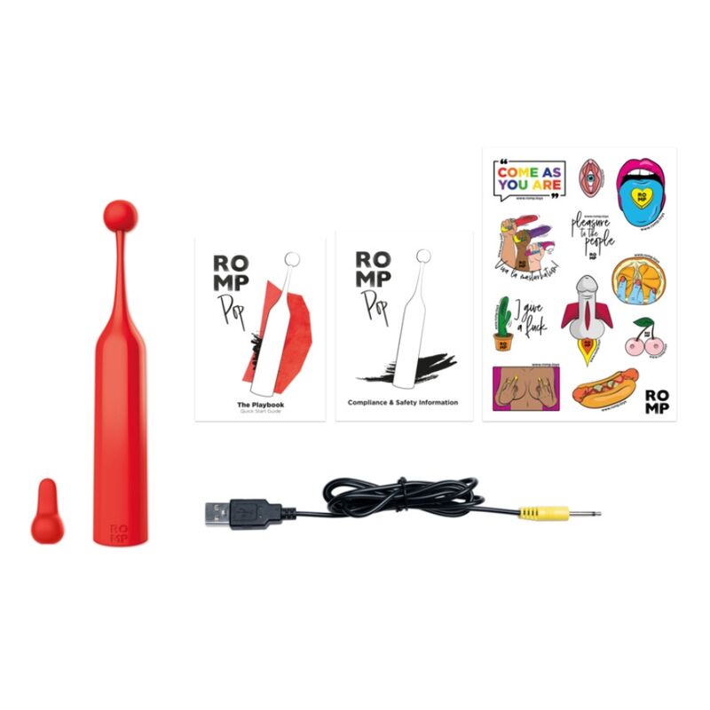 ROMP - POP STIMULATEUR CLITORIAL HAUTE FRÉQUENCE ROUGE