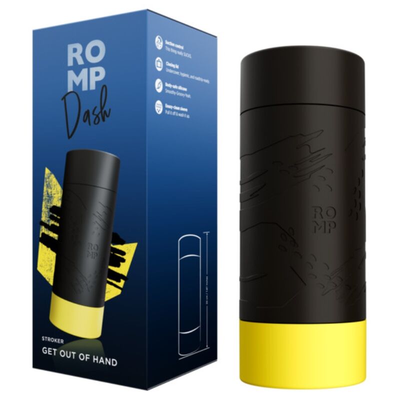ROMP - DASH MASTURBATEUR HOMME AVEC CONTRÔLE DE SUCCION 20 CM