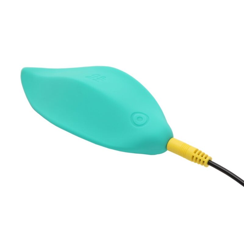 ROMP - VIBRATEUR WAVE STIMULATEUR CLITORIAL FORME ERGONOMIQUE VERT D'EAU