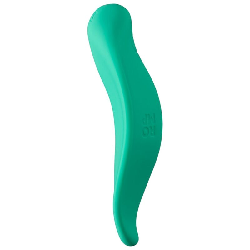 ROMP - VIBRATEUR WAVE STIMULATEUR CLITORIAL FORME ERGONOMIQUE VERT D'EAU