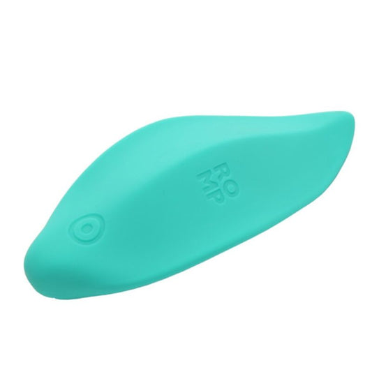 ROMP - VIBRATEUR WAVE STIMULATEUR CLITORIAL FORME ERGONOMIQUE VERT D'EAU
