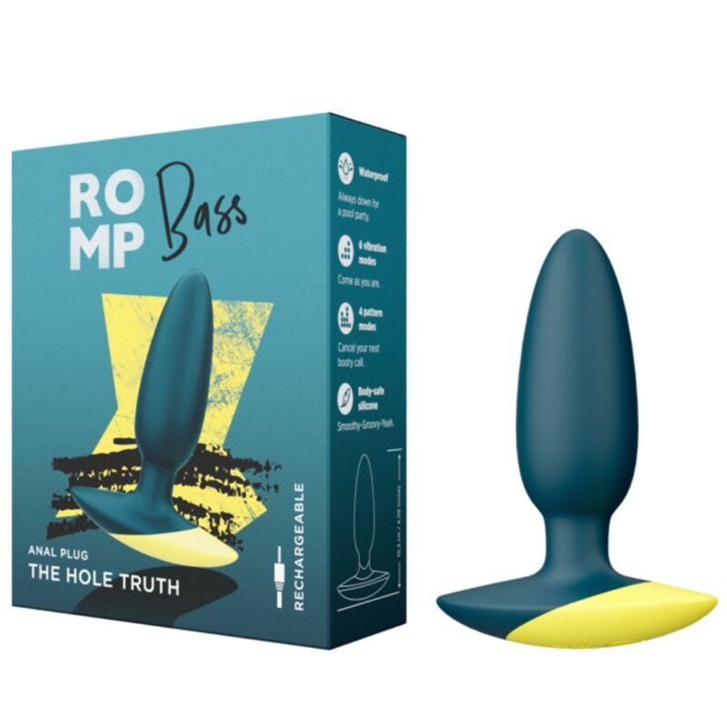 ROMP - BASS VIBRATEUR ANAL À PLUG BASSE 10 CM VERT