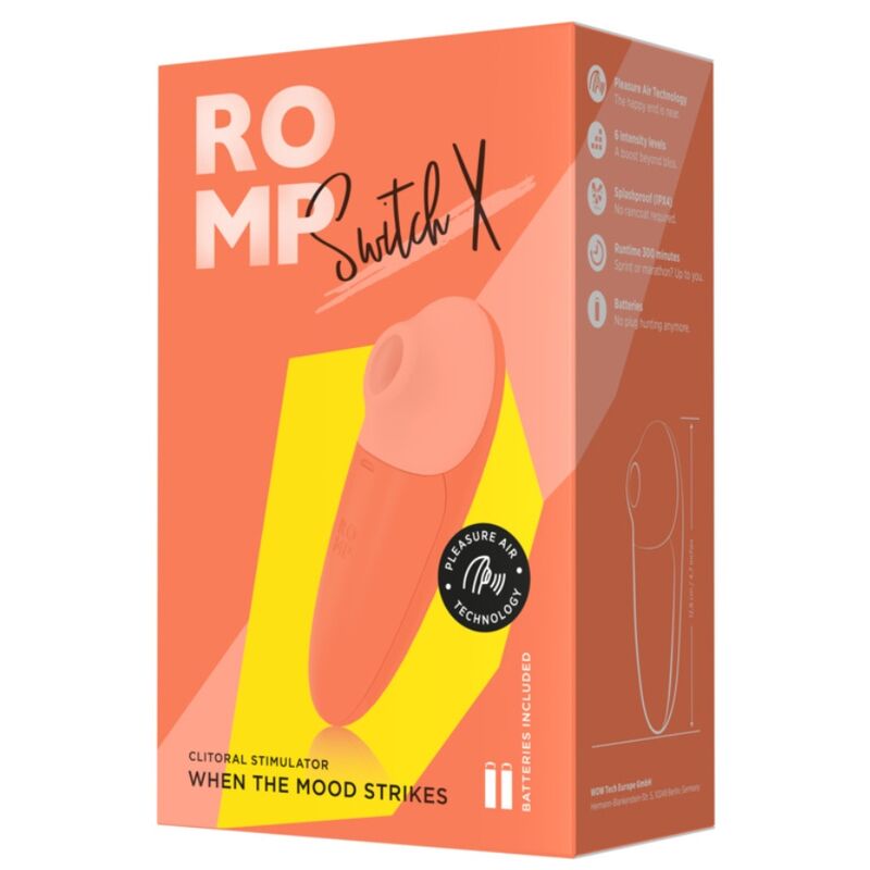 ROMP - SWITCH X STIMULATEUR CLITORIAL 6 NIVEAUX ORANGE