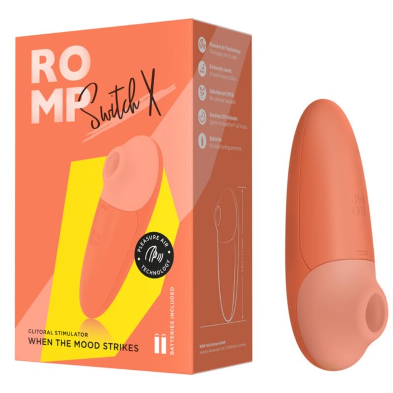 ROMP - SWITCH X STIMULATEUR CLITORIAL 6 NIVEAUX ORANGE