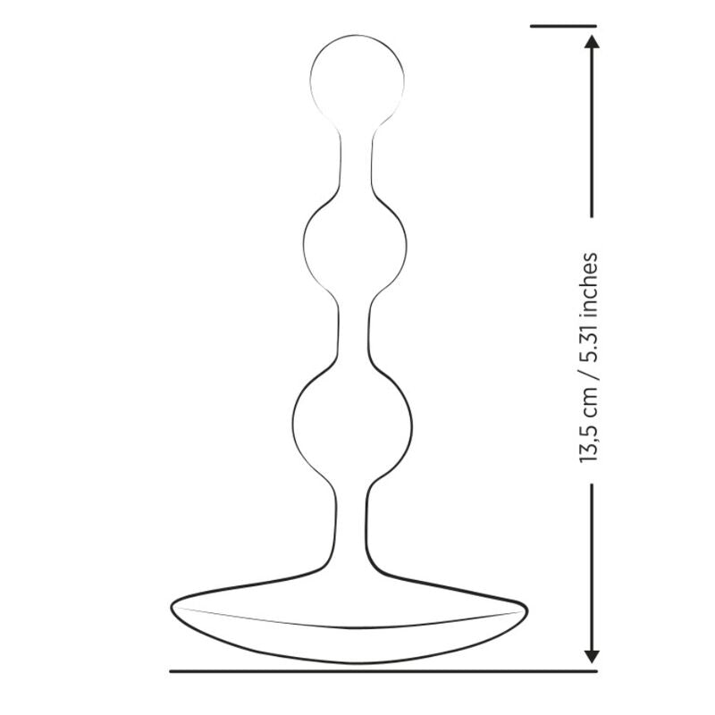 ROMP - AMP PERLES ANALES EN SILICONE FLEXIBLE VIOLETTES 12,5 CM