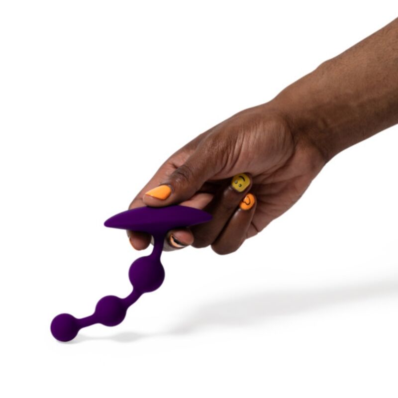 ROMP - AMP PERLES ANALES EN SILICONE FLEXIBLE VIOLETTES 12,5 CM