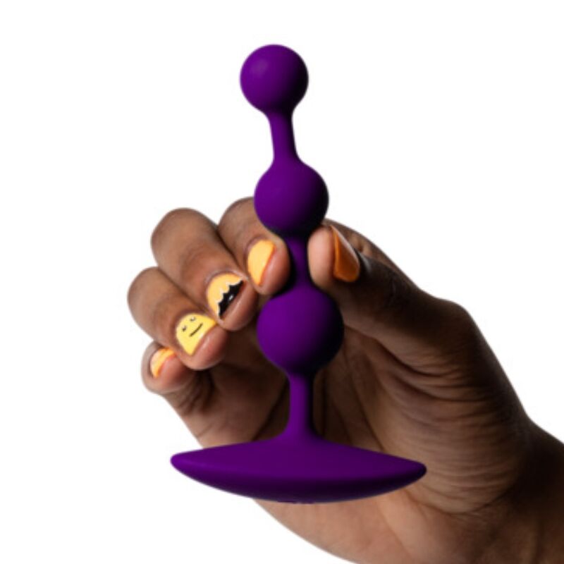 ROMP - AMP PERLES ANALES EN SILICONE FLEXIBLE VIOLETTES 12,5 CM