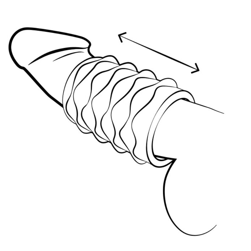 ROMP - MOSH MASTURBATEUR MÂLE TRANSPARENT AVEC GAINE RÉVERSIBLE DE 6 CM