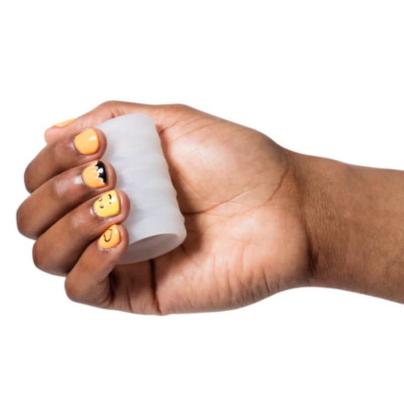 ROMP - MOSH MASTURBATEUR MÂLE TRANSPARENT AVEC GAINE RÉVERSIBLE DE 6 CM