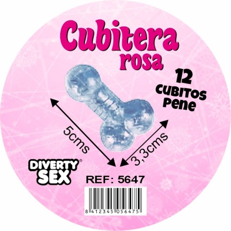 DIABLO PICANTE - 12 PÉNIS EN SILICONE DUR POUR SEAU À GLACE SUSPENDU ROSE