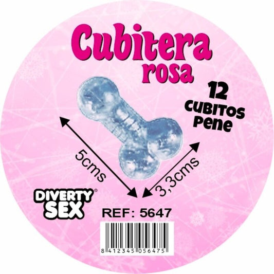 DIABLO PICANTE - 12 PÉNIS EN SILICONE DUR POUR SEAU À GLACE SUSPENDU ROSE