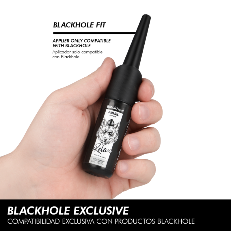 BLACK HOLE - APPLICATEUR DE LUBRIFIANT ANAL TAILLE S 30 ML