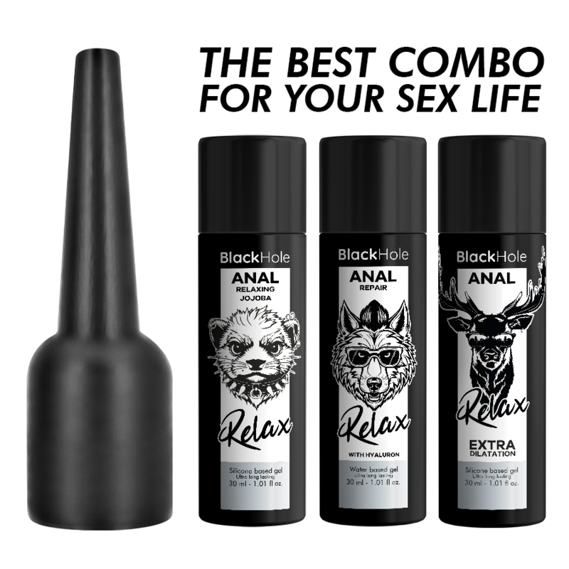 BLACK HOLE - APPLICATEUR DE LUBRIFIANT ANAL TAILLE S 30 ML