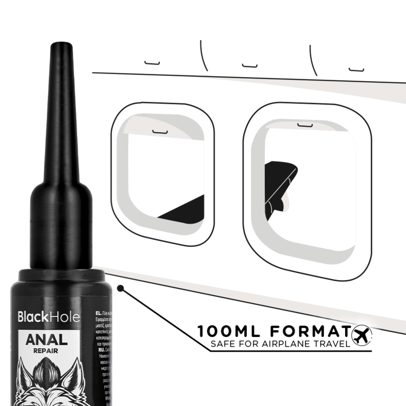 BLACK HOLE - APPLICATEUR DE LUBRIFIANT ANAL TAILLE L 100 ML
