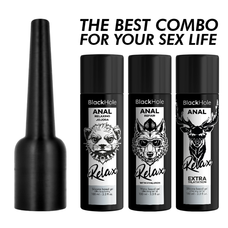 BLACK HOLE - APPLICATEUR DE LUBRIFIANT ANAL TAILLE L 100 ML
