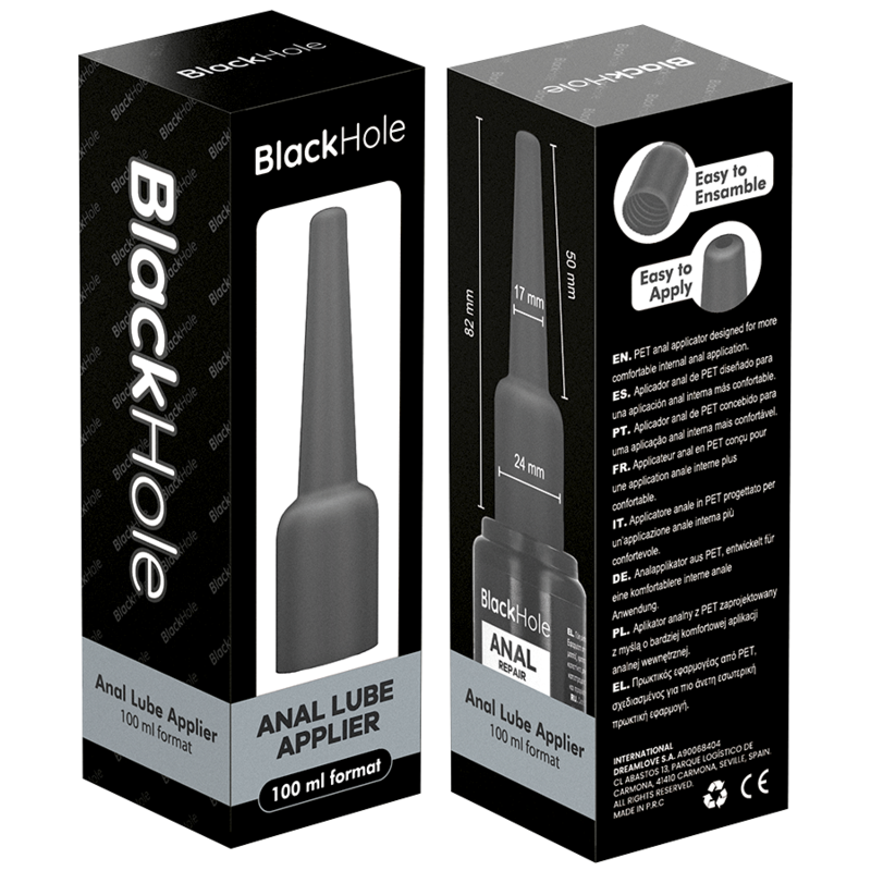 BLACK HOLE - APPLICATEUR DE LUBRIFIANT ANAL TAILLE L 100 ML