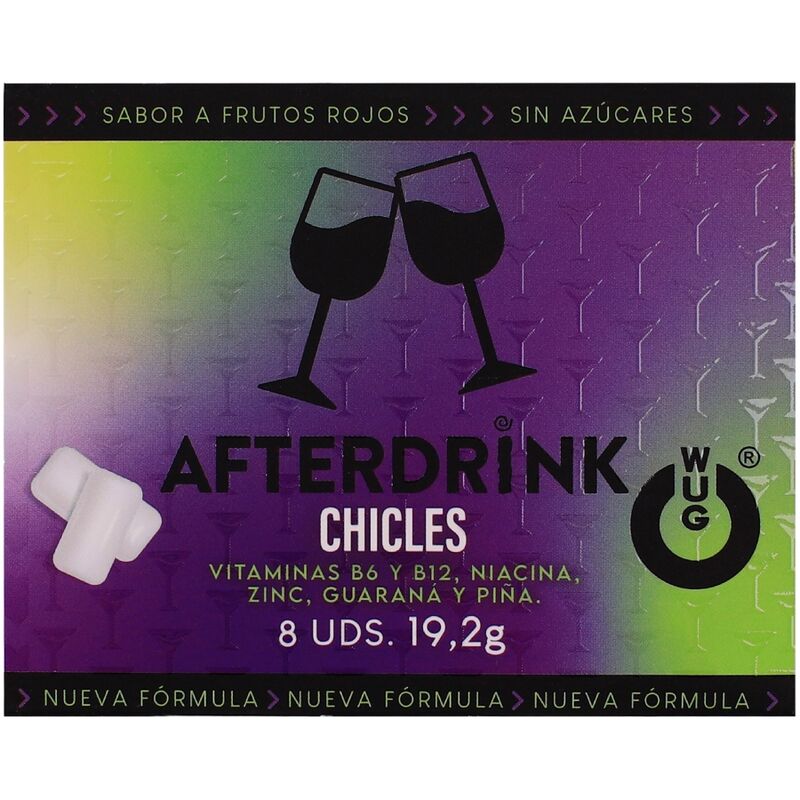 Chewing-gum WUG - Gueule de bois après l'alcool 8 unités