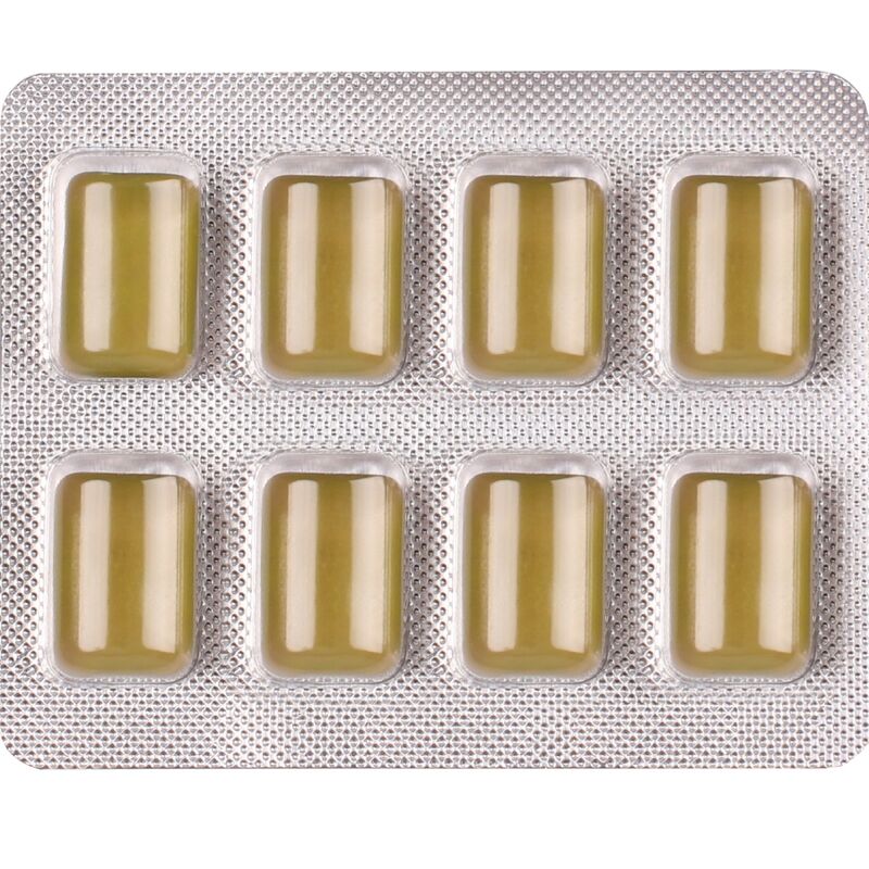 WUG DIET - Chewing-gum fonctionnel sans sucre à la menthe, plaquette thermoformée de 8 pièces