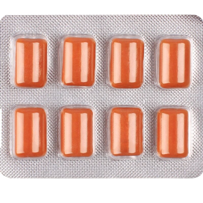 WUG SOLAR - Chewing-gum fonctionnel aux vitamines et au zinc, saveur fruits tropicaux, plaquette thermoformée de 8 unités