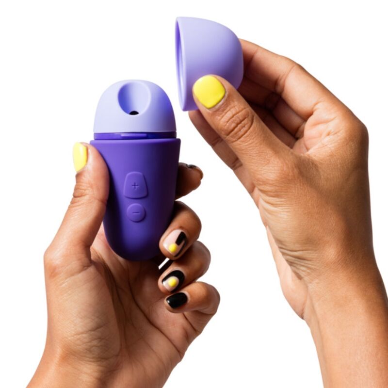 ROMP - STIMULATEUR CLITORIAL GRATUIT AVEC COUVERCLE, 10 NIVEAUX, RECHARGEABLE, VIOLET