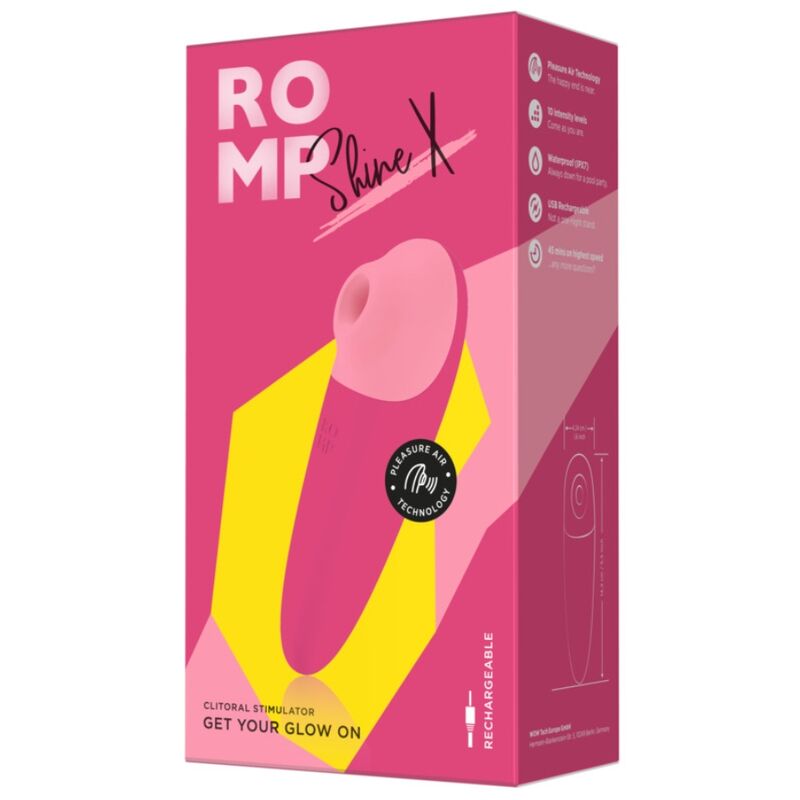 ROMP - SHINE X SUCCION CLITORIALE 10 NIVEAUX ROSE
