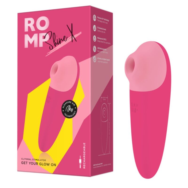 ROMP - SHINE X SUCCION CLITORIALE 10 NIVEAUX ROSE