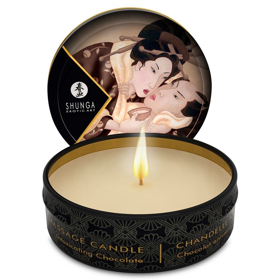 SHUNGA - MINI CARESSE À LA BOUGIE PRÉSENTOIR BOUGIES DE MASSAGE 24 UNITÉS