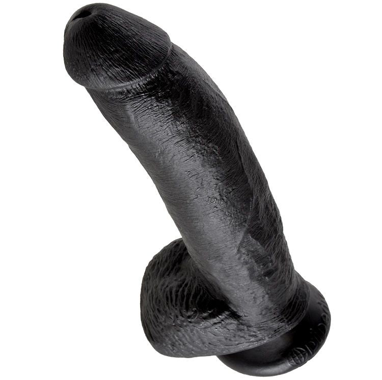 KING COCK - GODE NOIR AVEC BOULES 22.9 CM