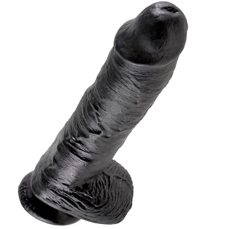 KING COCK - GODE NOIR AVEC BOULES 25.4 CM