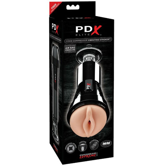 PDX ELITE - MASTURBATEUR AVEC VIBRATION ET EFFET DE COMPRESSEUR