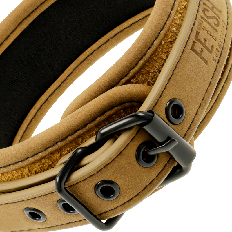 FETISH SUBMISSIVE ORIGIN - COLLIER CHAÎNE DOUBLÉE DE NÉOPRÈNE